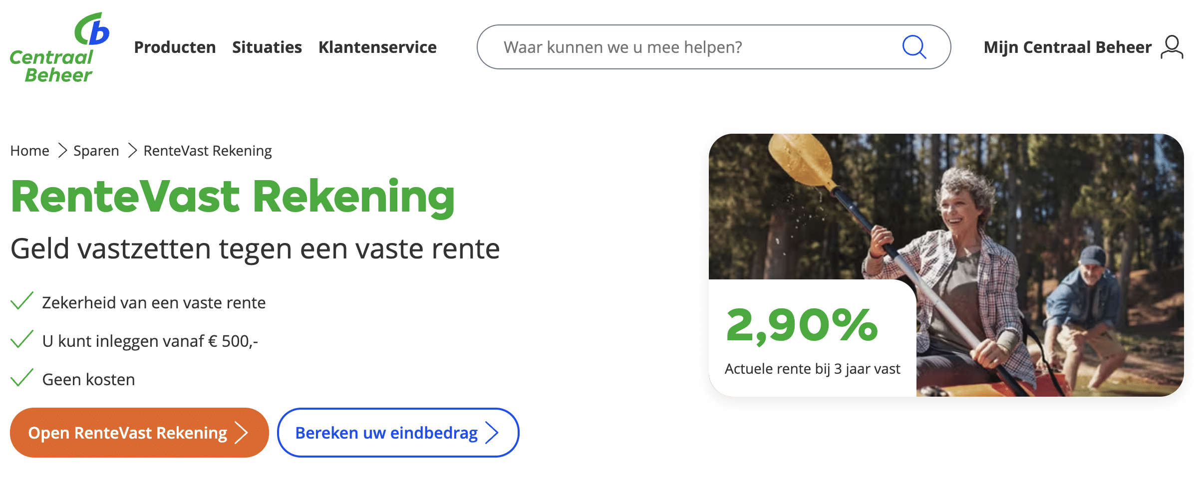 Centraal Beheer RenteVast Rekening review en ervaringen