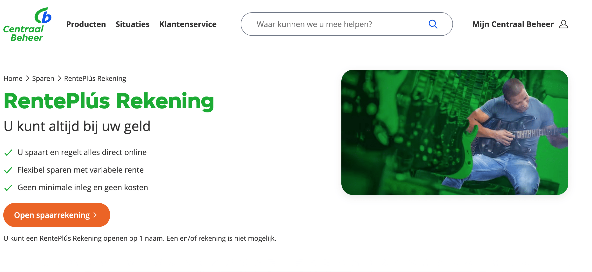Centraal beheer renteplus rekening review en ervaringen