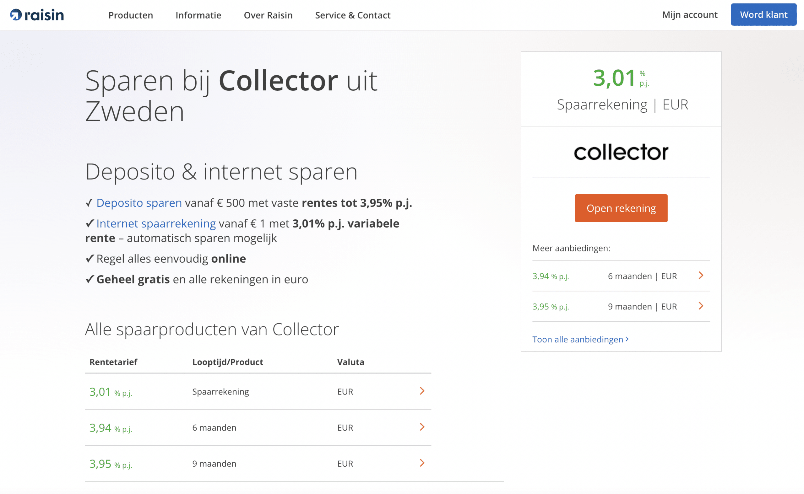 collector bank review en ervaringen