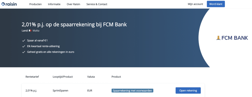 FCM Bank review en ervaringen