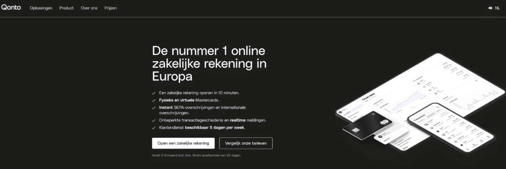 qonto zakelijke rekening uitgavenbeheer