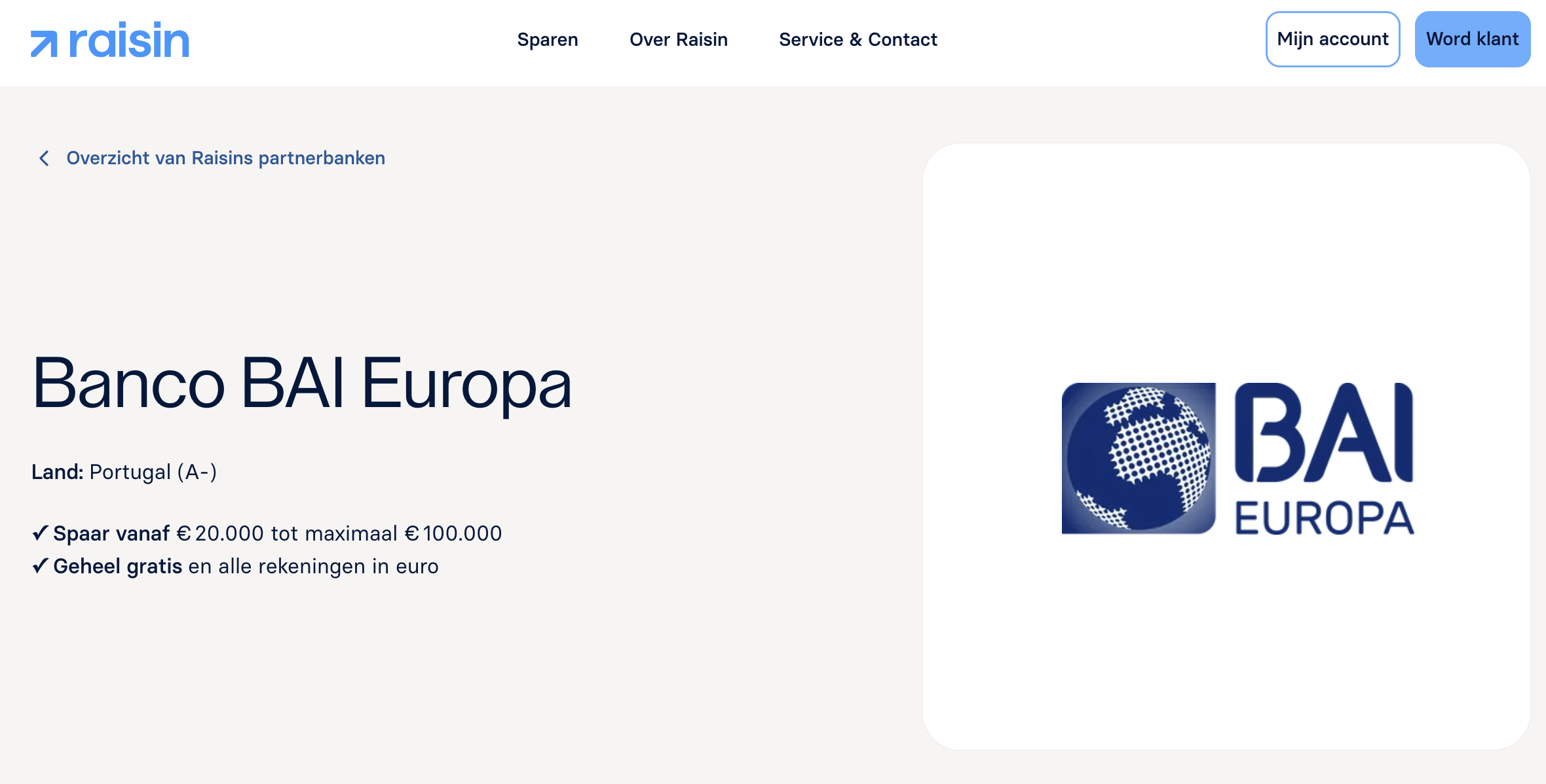 banco bai review en ervaringen