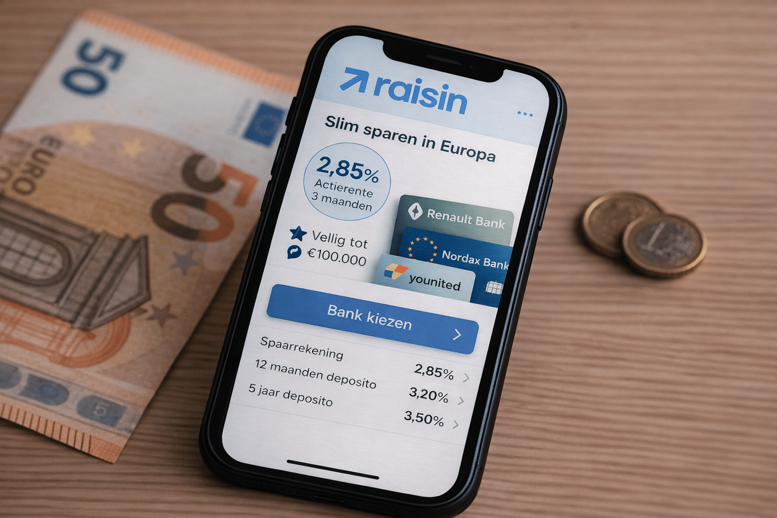Raisin app – slim sparen met Europese banken en actierente