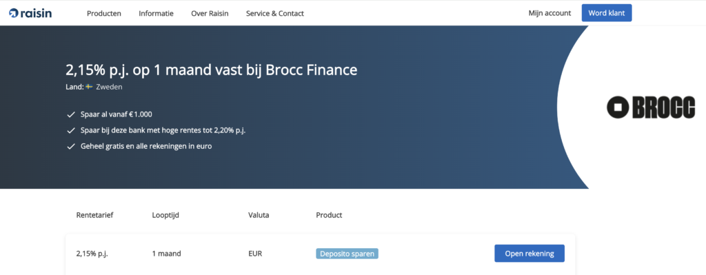 Brocc bank review raisin