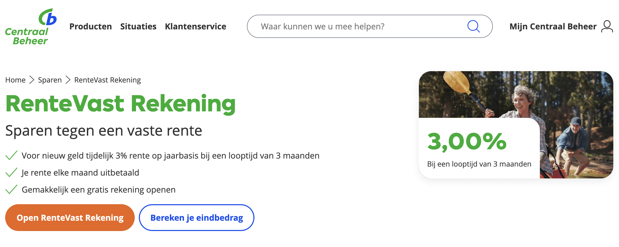 Centraal Beheer RenteVast Rekening review en ervaringen