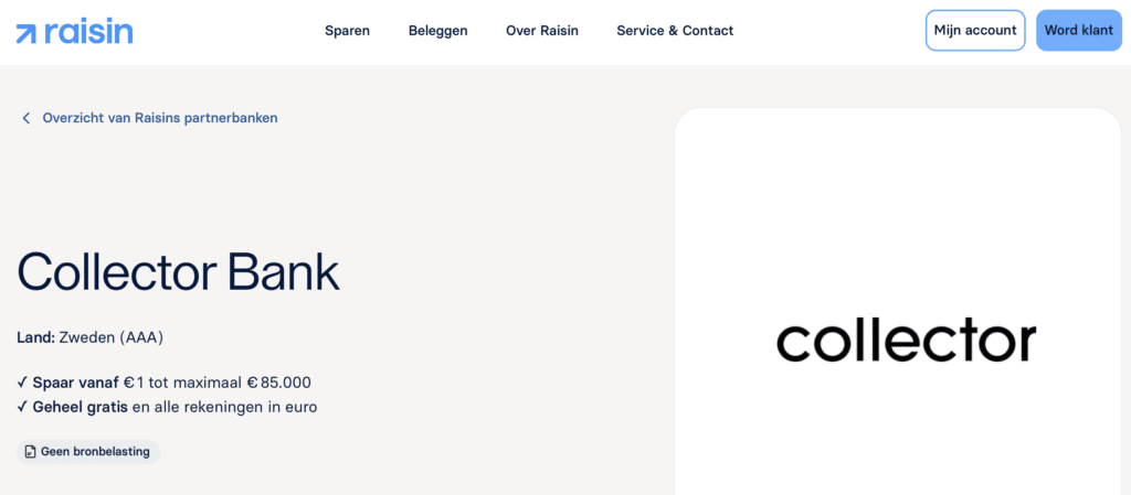 collector bank review en ervaringen