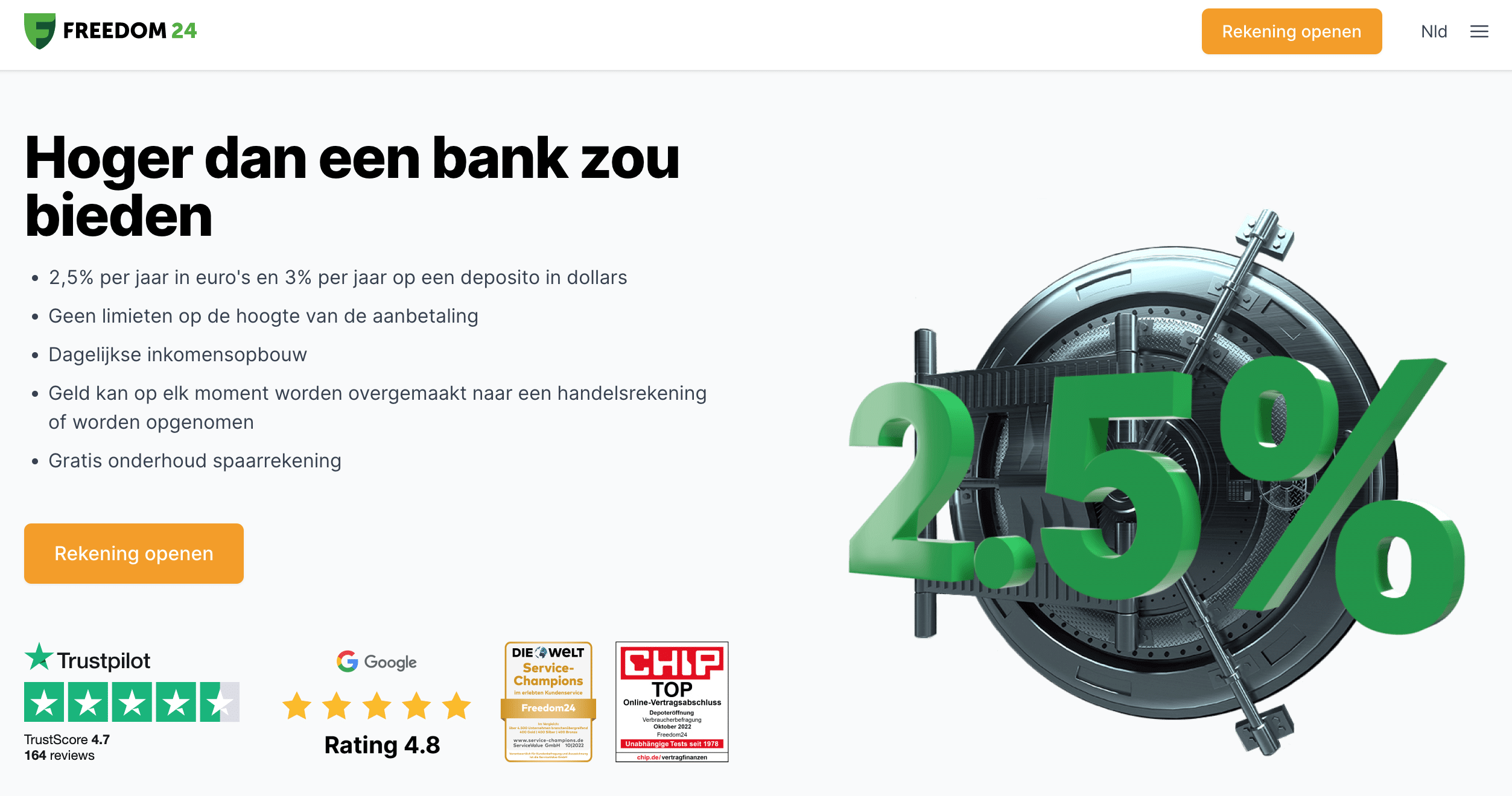 Dollar spaarrekening ervaringen freedom finance