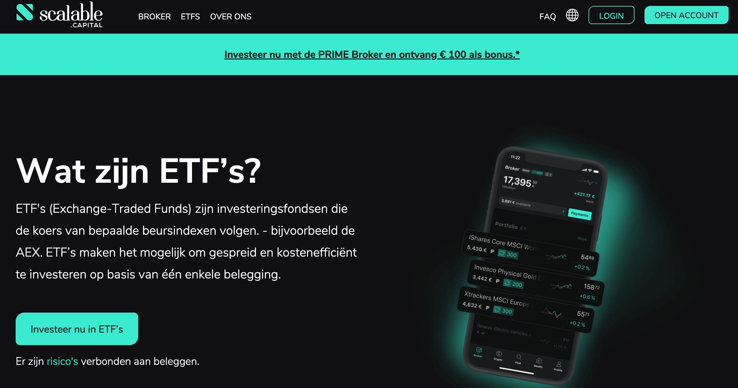 ETF beleggen scalable capital