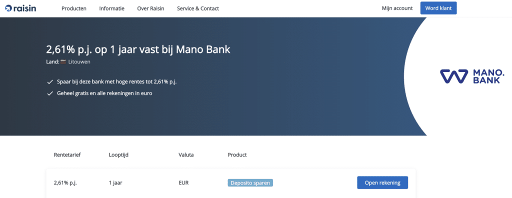 mano bank review en ervaringen
