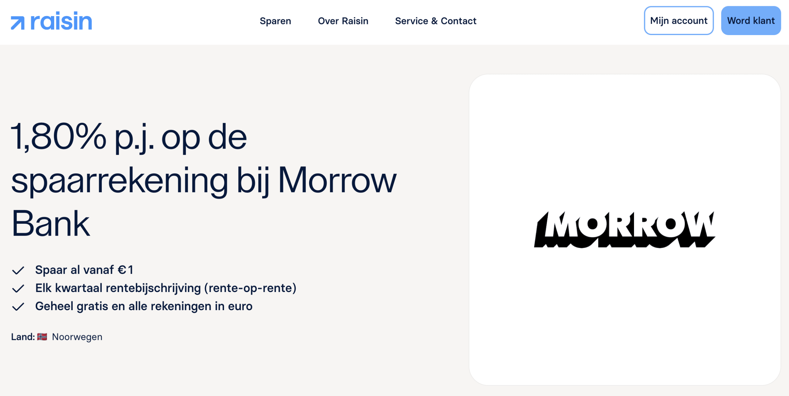 Morrow bank review en ervaringen