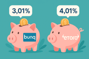 bunq of etoro waar krijg je de meeste rente