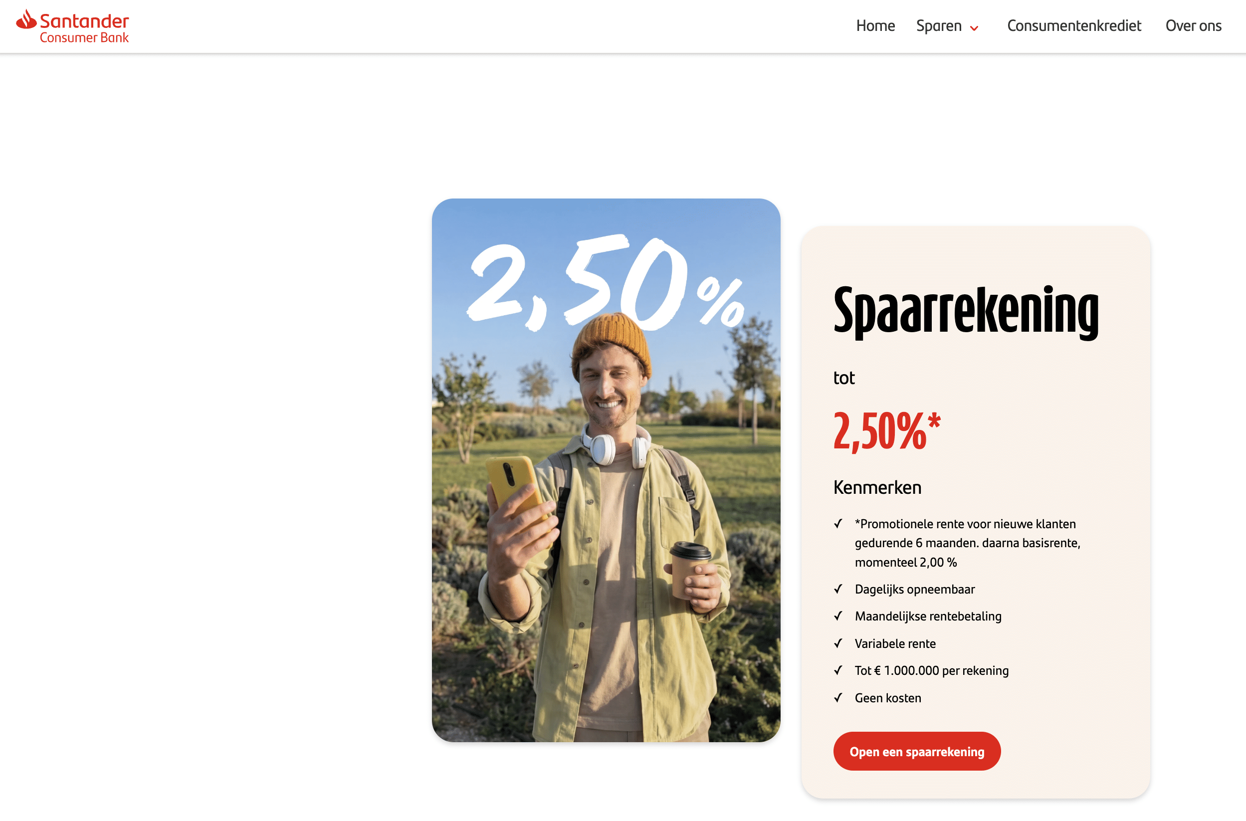 santander review spaarrekening