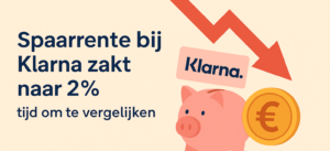 spaarrente klarna daalt naar 2%