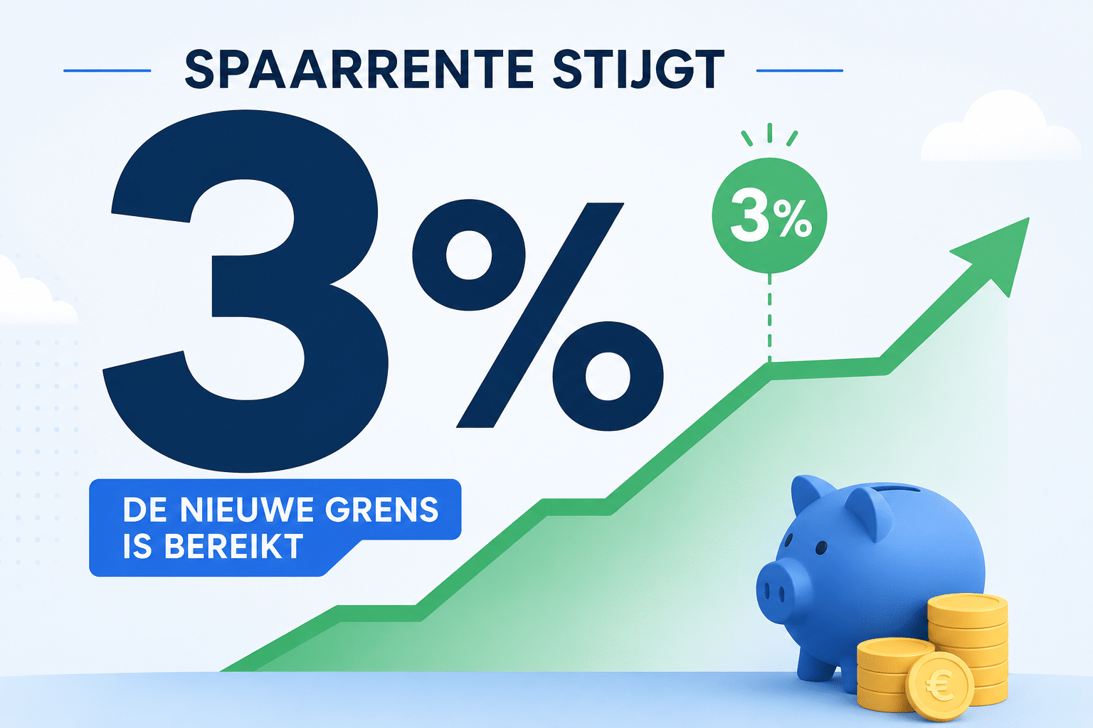spaarrente passeert 3 procent