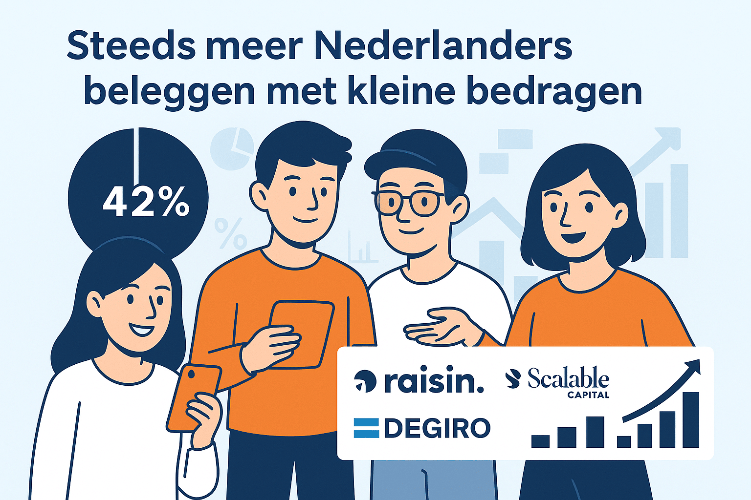 Steeds meer mensen beleggen met kleine bedragen