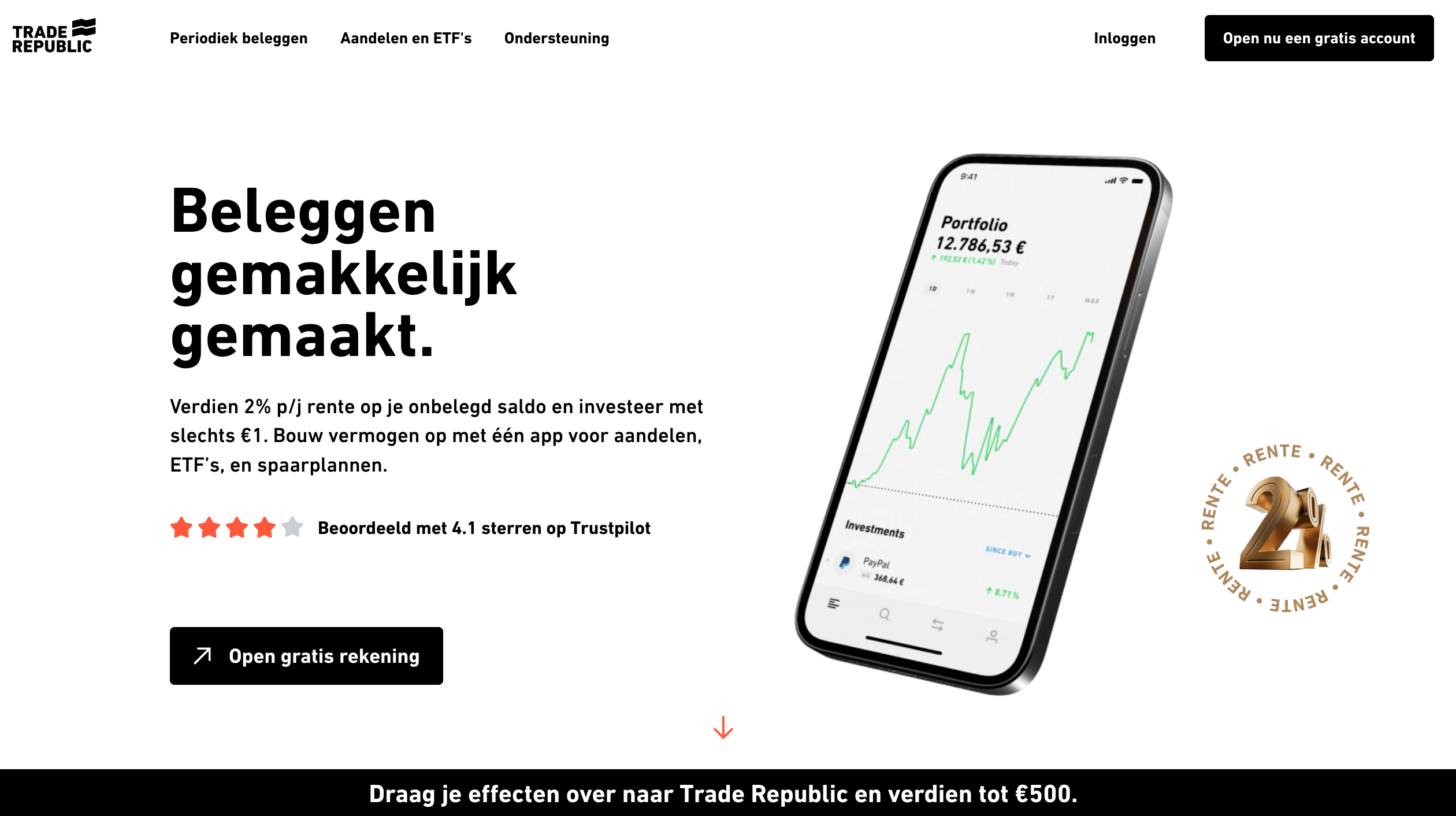 Trade republic actie portefeuille